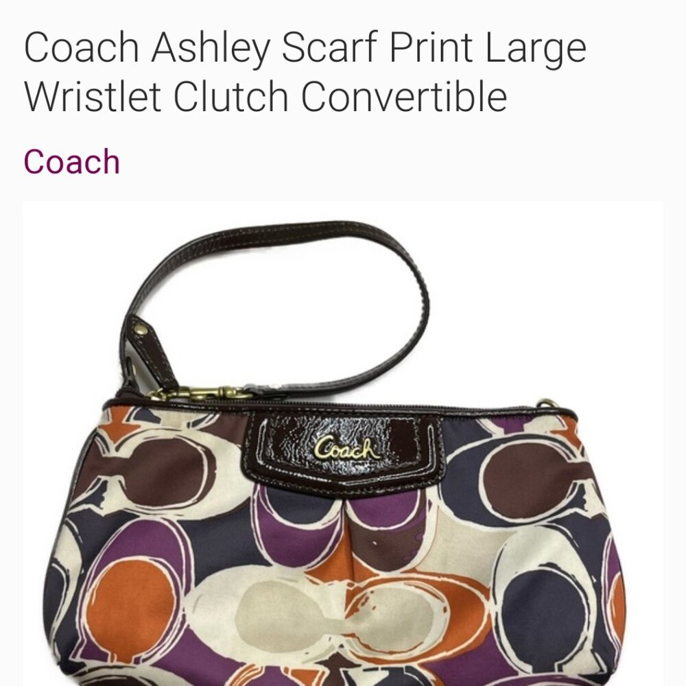 Coach Ashley Scarf Print Wristlet